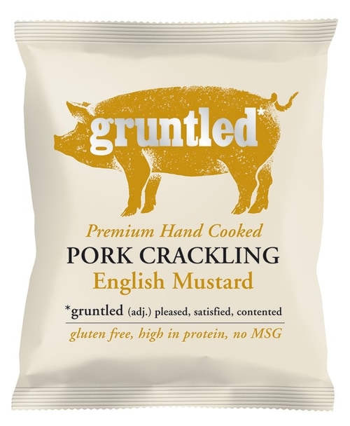 Gruntled Pork Crackling English Mustard - 20 x 40g